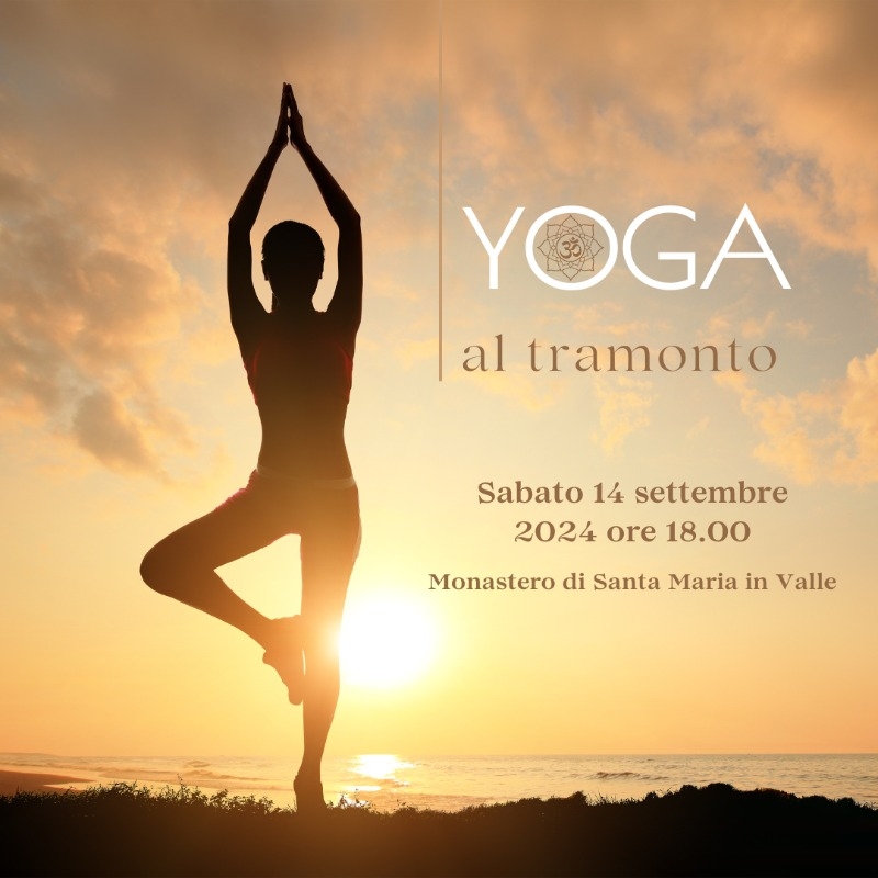 Yoga al tramonto in Monastero